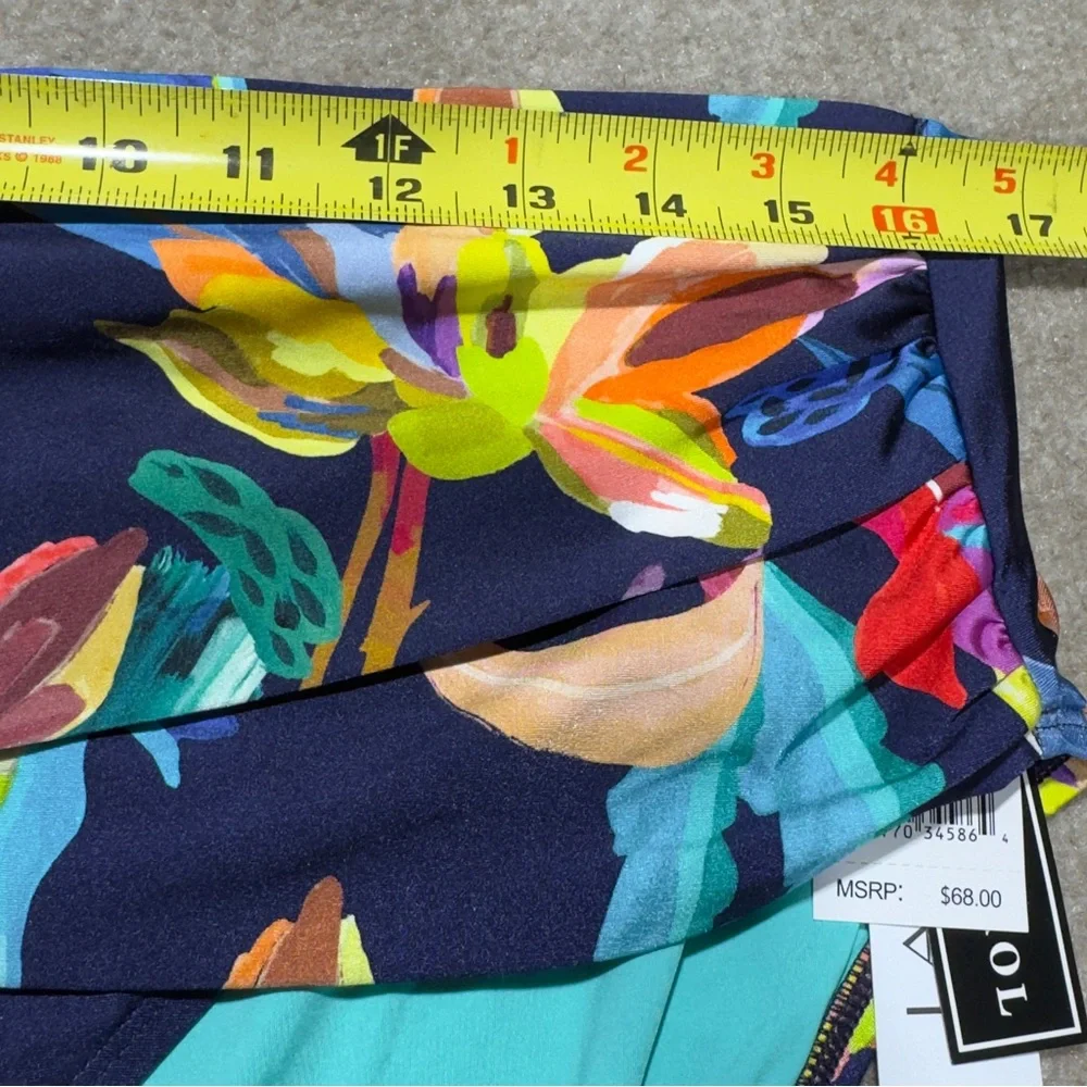New La Blanca Floral Tankini Swimsuit 16W Slimming Tummy Control Tropical Pool